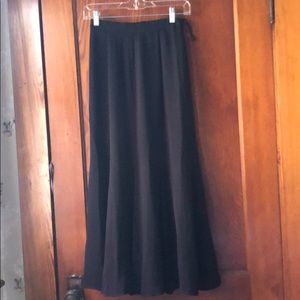 Black silk chiffon skirt